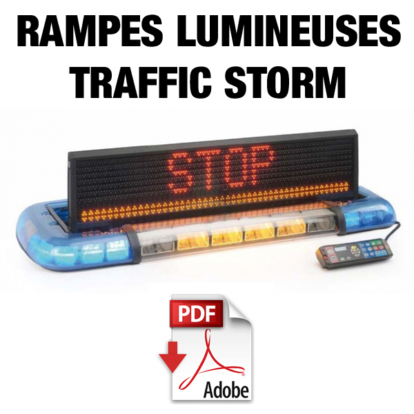 Rampes lumineuses avec panneau à messages variables rabattable Traffic Storm