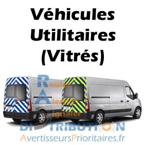 Balisage véhicule utilitaire chevrons blancs-bleu ou jaune-bleu Gendarmerie Ambulance