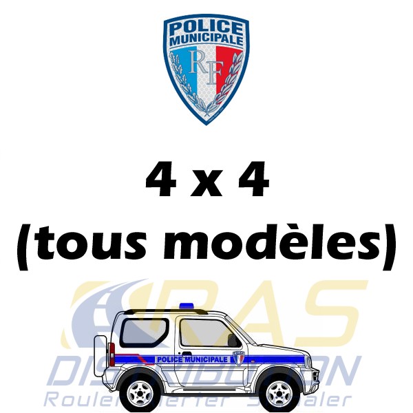 Serigraphie Police Municipale vehicules tout terrain 4x4