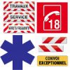 Marquages Pompier Ambulance Service Convoi