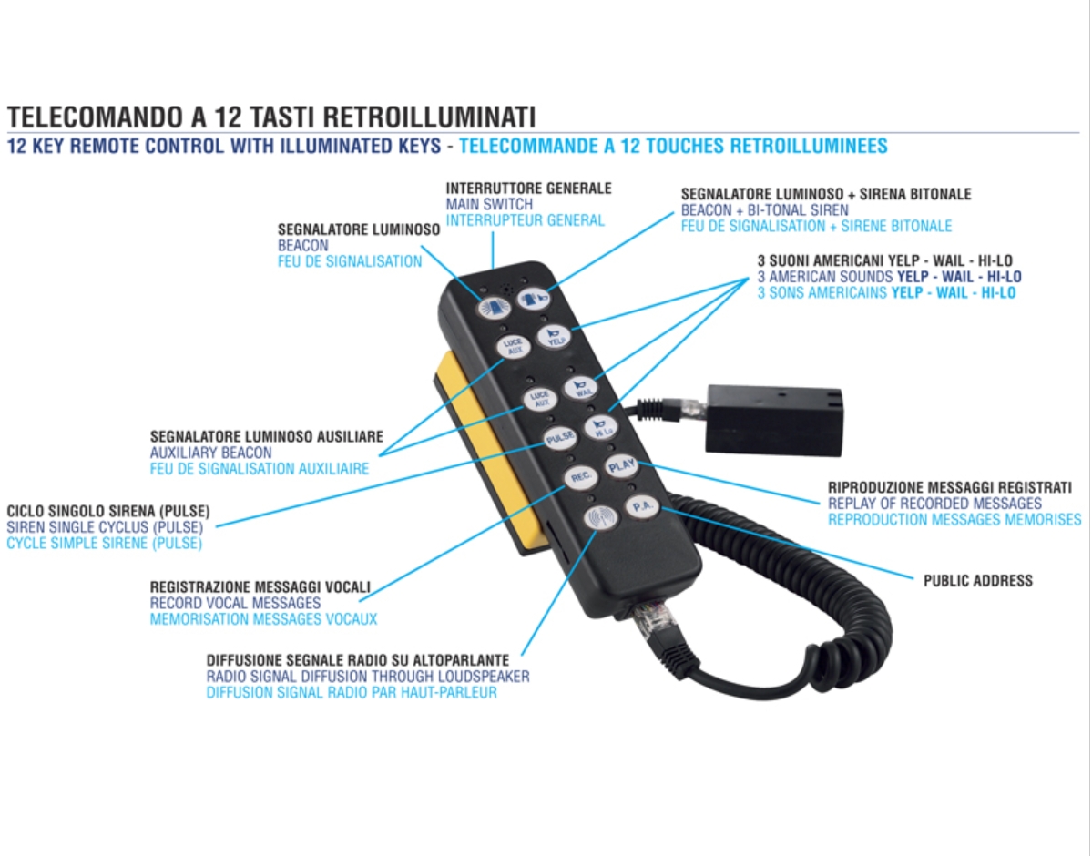 Sirene Police 2 tons EURO GE P4T 116 W (module + HP)