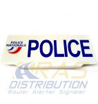 Plaque pare-soleil POLICE (avec logo) rétroréfléchissante