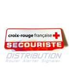 Plaque pare-soleil SECOURISTE Croix-Rouge Française rétroréfléchissante